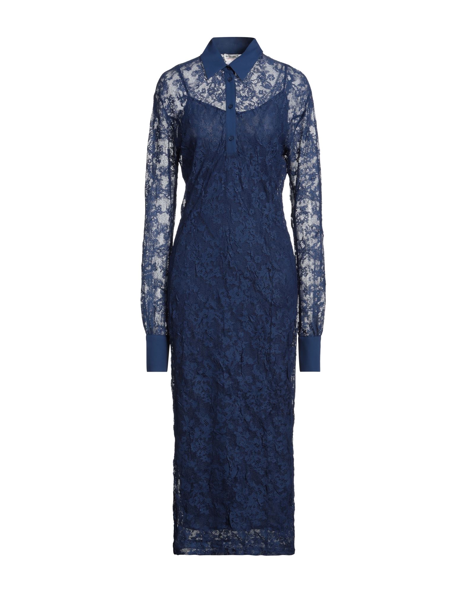 BLUGIRL Maxi-kleid Damen Marineblau BLUGIRL Maxi-kleid Damen Marineblau von BLUGIRL