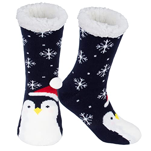 BLURBE Damen Warme Dicke Wintersocken-Flauschige Socken,Dicke Kuschelsocken Weiche Wintersocken Zuhause Christmas Bequem Plus Samt Für 35-40 von BLURBE