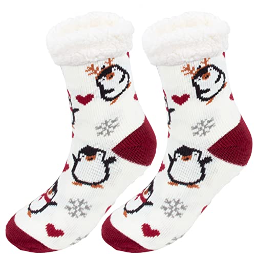 BLURBE Damen Warme Dicke Wintersocken-Flauschige Socken,Dicke Kuschelsocken Weiche Wintersocken Zuhause Christmas Bequem Plus Samt Für 35-40 von BLURBE