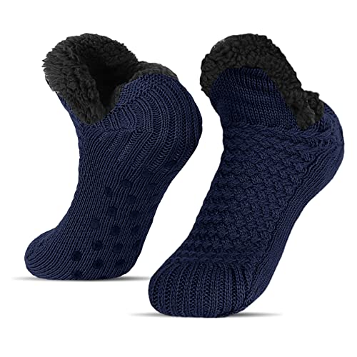 BLURBE Kuschelsocken Damen-Winter Stoppersocken Herren, Flauschsocken ​Haussocken Warme Dicke Abs Socken Rutschfest Hausschuhe Plus Samt Für 37-41 von BLURBE