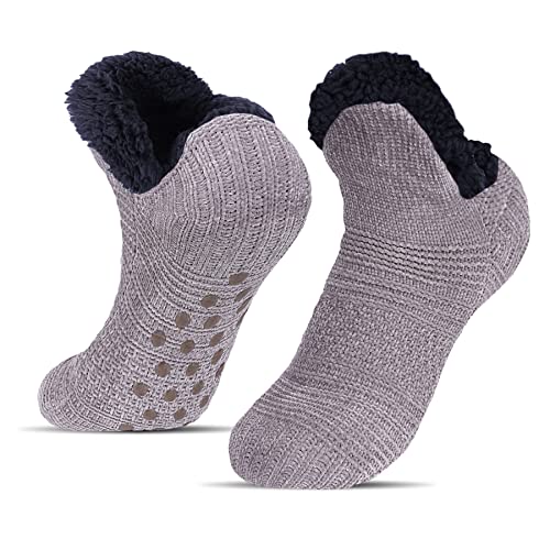 BLURBE Kuschelsocken Damen-Winter Stoppersocken Herren, Flauschsocken ​Haussocken Warme Dicke Abs Socken Rutschfest Hausschuhe Plus Samt Für 37-41 von BLURBE