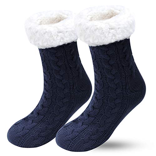 BLURBE Damen Warme Dicke Wintersocken-Flauschige Socken,Dicke Kuschelsocken Weiche Wintersocken Zuhause Christmas Bequem Plus Samt Für 35-40 von BLURBE