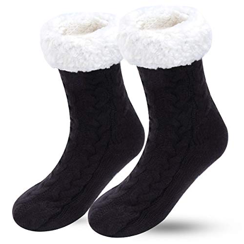 BLURBE Damen Warme Dicke Wintersocken-Flauschige Socken,Dicke Kuschelsocken Weiche Wintersocken Zuhause Christmas Bequem Plus Samt Für 35-40 von BLURBE