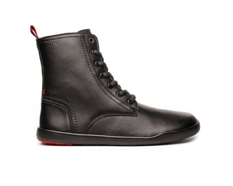 BLUSUN BLSN-040W Schnürstiefel für Damen aus Terracare® Leder schwarz Barfußschuh hochwertigem Terracare®-Leder von BLUSUN