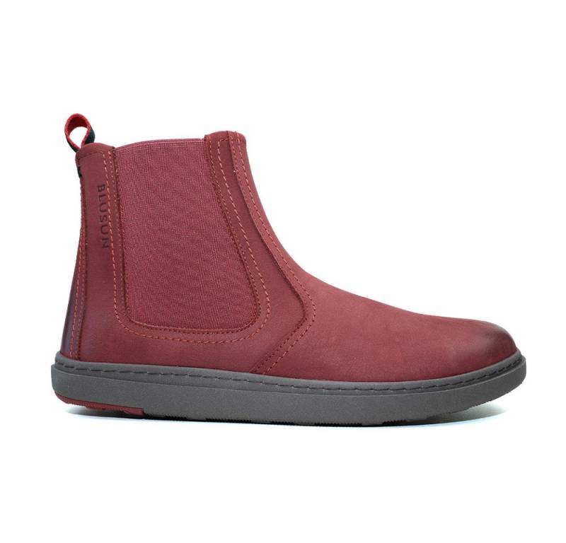 BLUSUN BLSN 060W warm gefütterter Damen Chelsea Barfuß Boot Barfußschuh Wasserabweisendes Nubukleder von BLUSUN