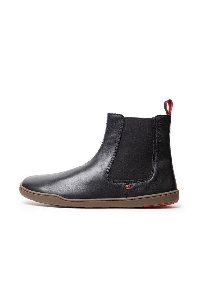 BLUSUN BLSN-300W Elegante schwarze Damen-Chelsea-Boots aus glattem Leder Barfußschuh hochwertigem, glattem Terracare® Performance-Leder von BLUSUN