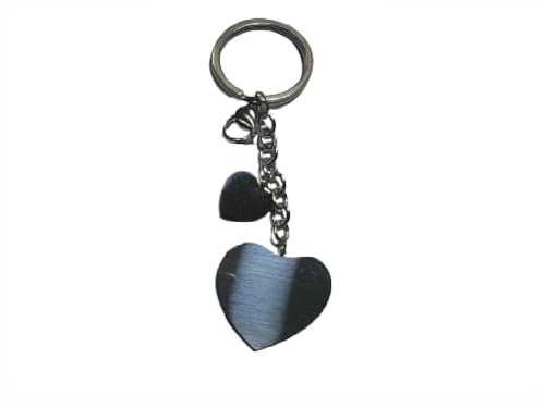 BLUSUPERSHOP Schlüsselanhänger 11 cm Herzen laminiert Herz groß 3 cm Metall Amulett Napoletano Glücksbringer gegen die Jella Pak, unica, Nicht-Edelmetall, Ohne von BLUSUPERSHOP