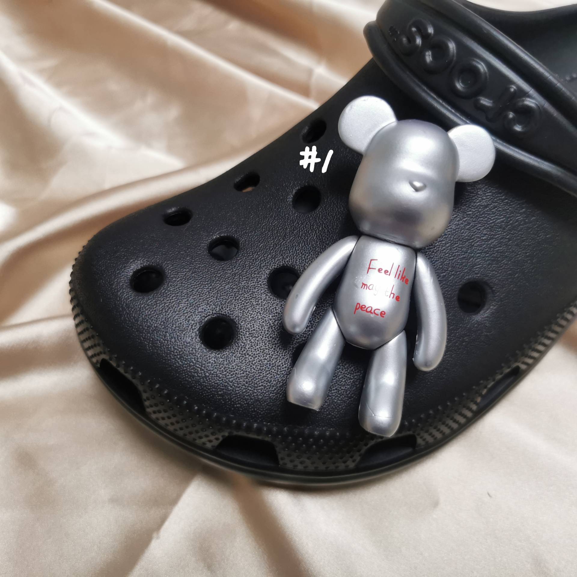 Clog Charms "Riesen" Bär, Niedliche Glitzer Bär Ornamente Crocs Dekoration Plug Schuh Pack Für Mädchen Erwachsene Kinder Frauen Geschenk von BLXXs