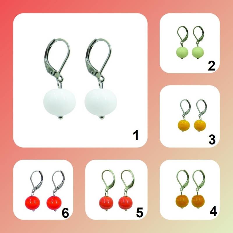 Runde Hängende Ohrringe Aus Muranoglas Runde Hängende Ohrringe Aus Muranoglas von BLatitude