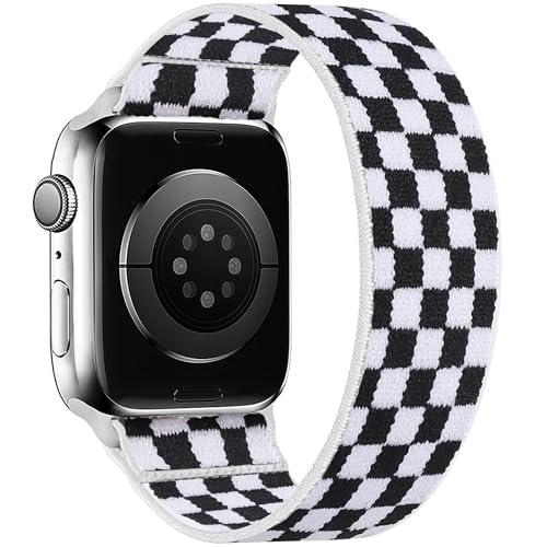 BMBEAR Dehnbares Solo-Loop-Armband, kompatibel mit Apple Watch, 38 mm, 40 mm, 41 mm, geflochtenes, elastisches Gewebe, Nylon-Armbänder, für Damen und Herren, für iWatch Serie 7/6/5/4/3/2/1/SE von BMBEAR