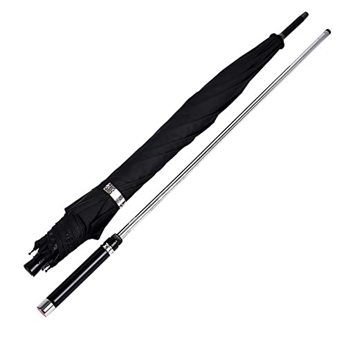 BMDHA Selbstverteidigung Regenschirm Luxus Umbrella UnzerstöRbar Einfach 68cm Sicherheit Robust Langlebig SpazierstöCke Regenschirm Windschutz Rippen Exquisit (B) von BMDHA