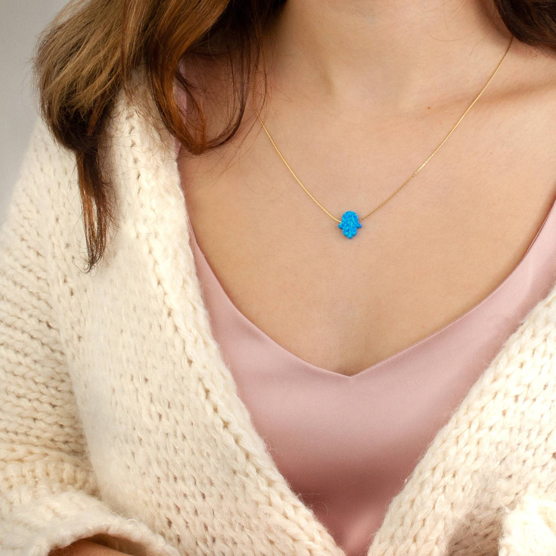 Christmas Sale Hamsa Halskette, Opal Feueropal, Gold Filled, Anhänger, Böser Blick Und Fatima, Geschenk Christmas Sale Hamsa Halskette, Opal Feueropal, Gold Filled, Anhänger, Böser Blick Und Fatima, Geschenk von BMHandcraftedJewelry