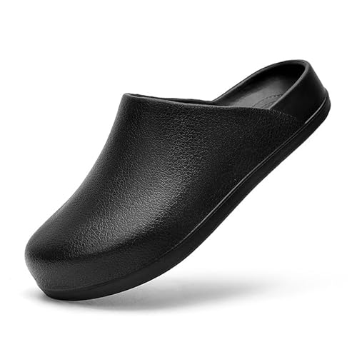 BMINFEE Herren Garten Clogs Gefüttert Damen Winter Slipper Eva Slip-On wasserdicht Innen- und Außenbereich Black42 von BMINFEE