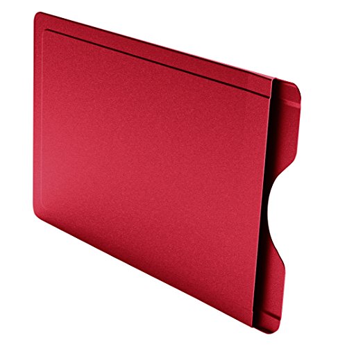 CardTresor Color Kartenschutzhülle aus Edelstahl in rot, RFID/NFC-Schutz von BMK Innovationen