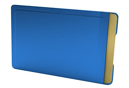 CardTresor Color Kartenschutzhülle aus Edelstahl in blau, RFID/NFC-Schutz von BMK