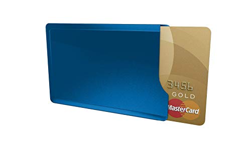 Kartenschutzhülle CardTresor Casual Edelstahl, signalblau, RFID/NFC-Schutz von BMK