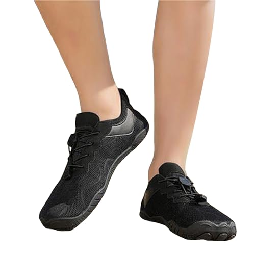 BMKKTOP Sneakers Herren barfußschuhe Damen barfuss Schuhe Sneaker Sportschuhe Traillaufschuhe Turnschuhe Freizeitschuhe Herrenschuhe Wasserschuhe weiß 43 schwarz 42 von BMKKTOP