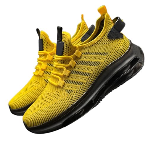 BMKKTOP Weisse Sneakers Herren barfußschuhe Damen barfuss Schuhe Sneaker Sportschuhe Traillaufschuhe Turnschuhe Freizeitschuhe Herrenschuhe breite füße weiße Sohle blau 46 von BMKKTOP