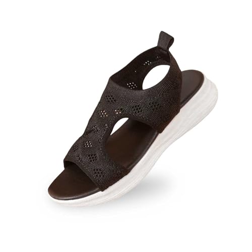 BMKKTOP sandalen damen orthopädische comfortfüße plantarfasziitis arch support orthotic slides sommer badelatschen leicht outdoorsandale verstellbare riemen yoga fussbett,größe barfuss von BMKKTOP