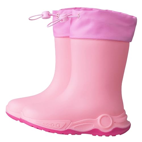 BMKKTOP gummistiefel kinder gefüttert federleichte für jungen und mädchen regenschuhe bequeme wasserdichte regenstiefel kleinkind winterstiefel 34/35 reitstiefel 35 sommer von BMKKTOP