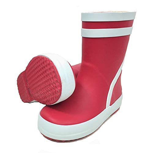 BMS 999 Kinder Gummistiefel Naturkautschuk Farbe Rot, Größe 23 von BMS