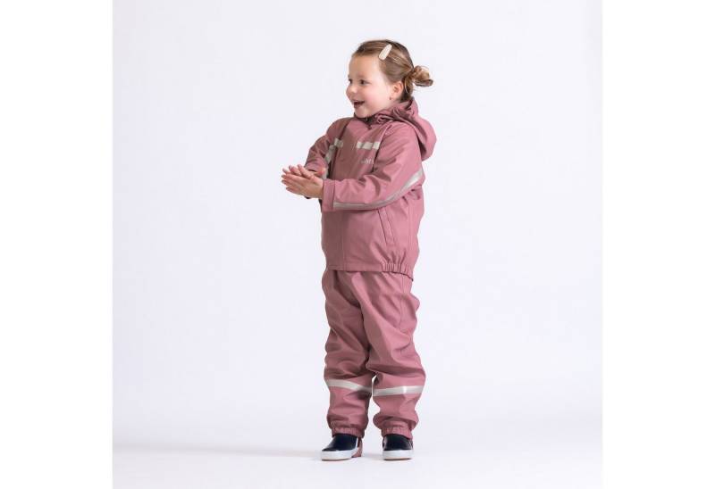 BMS Allwetterjacke gefütterte Kinderregen- und Matschjacke Rückenteil länger geschnitten von BMS