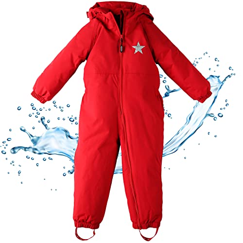 BMS BabyTodds - wasserdichter Overall (116, rot) von BMS