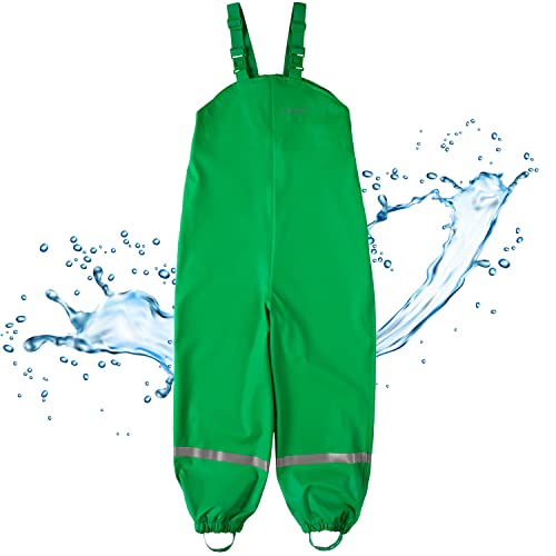 BMS Regenhose Buddelhose Matschhose für Kinder in Grün Größe 110 von BMS