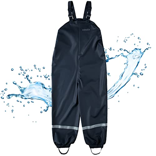 BMS Regenhose Buddelhose Matschhose wasserdicht für Kinder in Marine Größe 104 von BMS