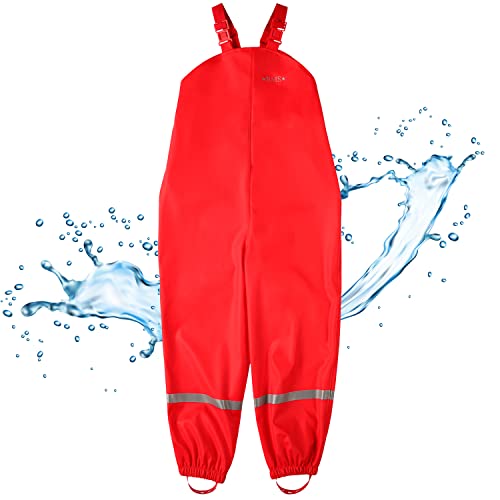 BMS Regenhose Buddelhose Matschhose für Mädchen in Rot Größe 110 von BMS