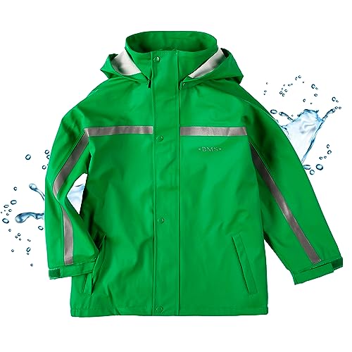 BMS Buddeljacke, Regenjacke für Kinder mit abnehmbarer Kapuze in grün Größe 74 von BMS