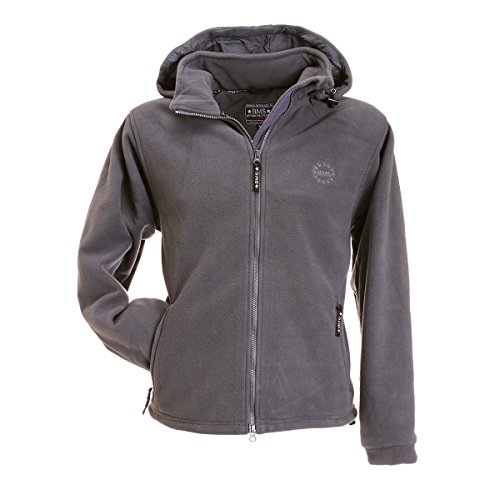 BMS Fleece Windsmoother Kapuzen-Jacke, Grau, Größe M von BMS