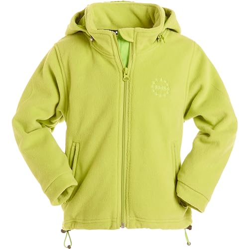 BMS Fleecejacke mit abnehmbarer Kapuze, Limette, Größe 92 von BMS
