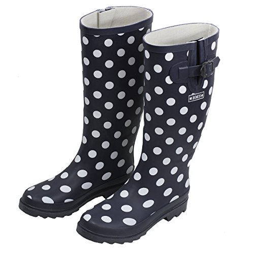 BMS Gummistiefel Marine+Punkte, Größe 37 von BMS