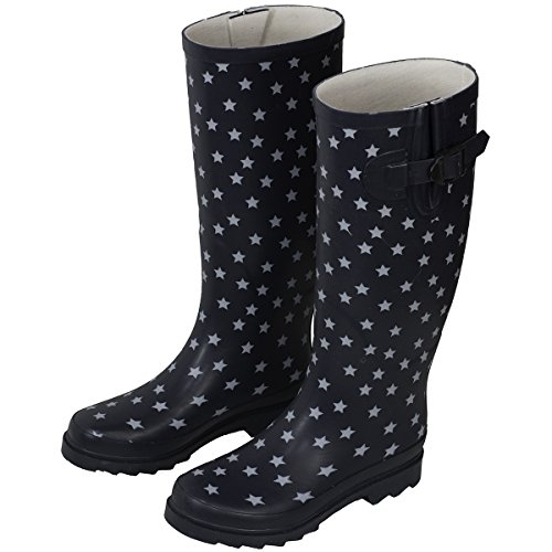 BMS Gummistiefel Marine+Sterne, Größe 38 von BMS