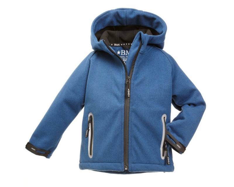 BMS Outdoorjacke Kinder Outdoorjacke Softshell in Strickoptik von BMS