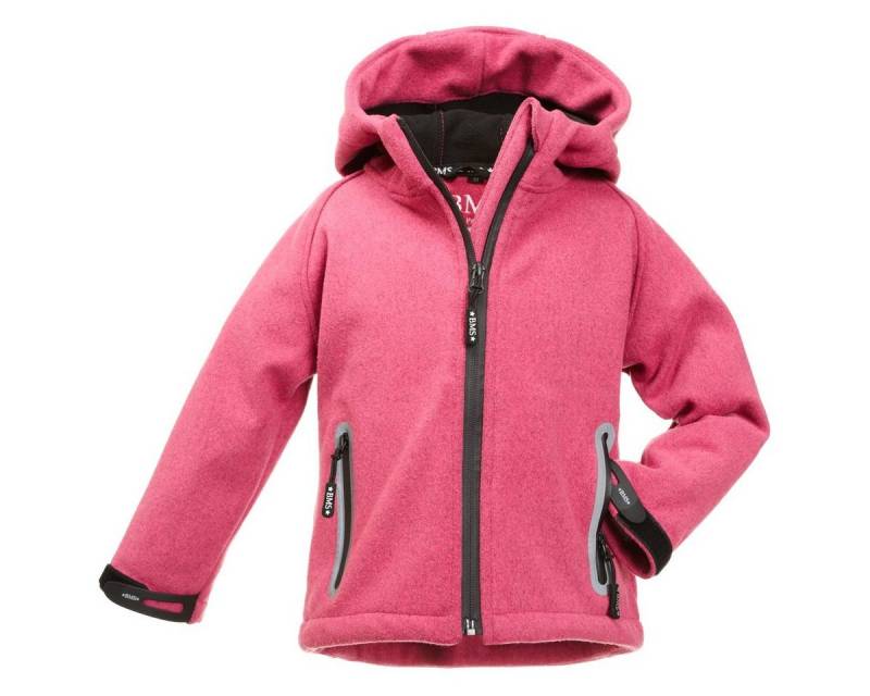 BMS Outdoorjacke Kinder Outdoorjacke Softshell in Strickoptik von BMS