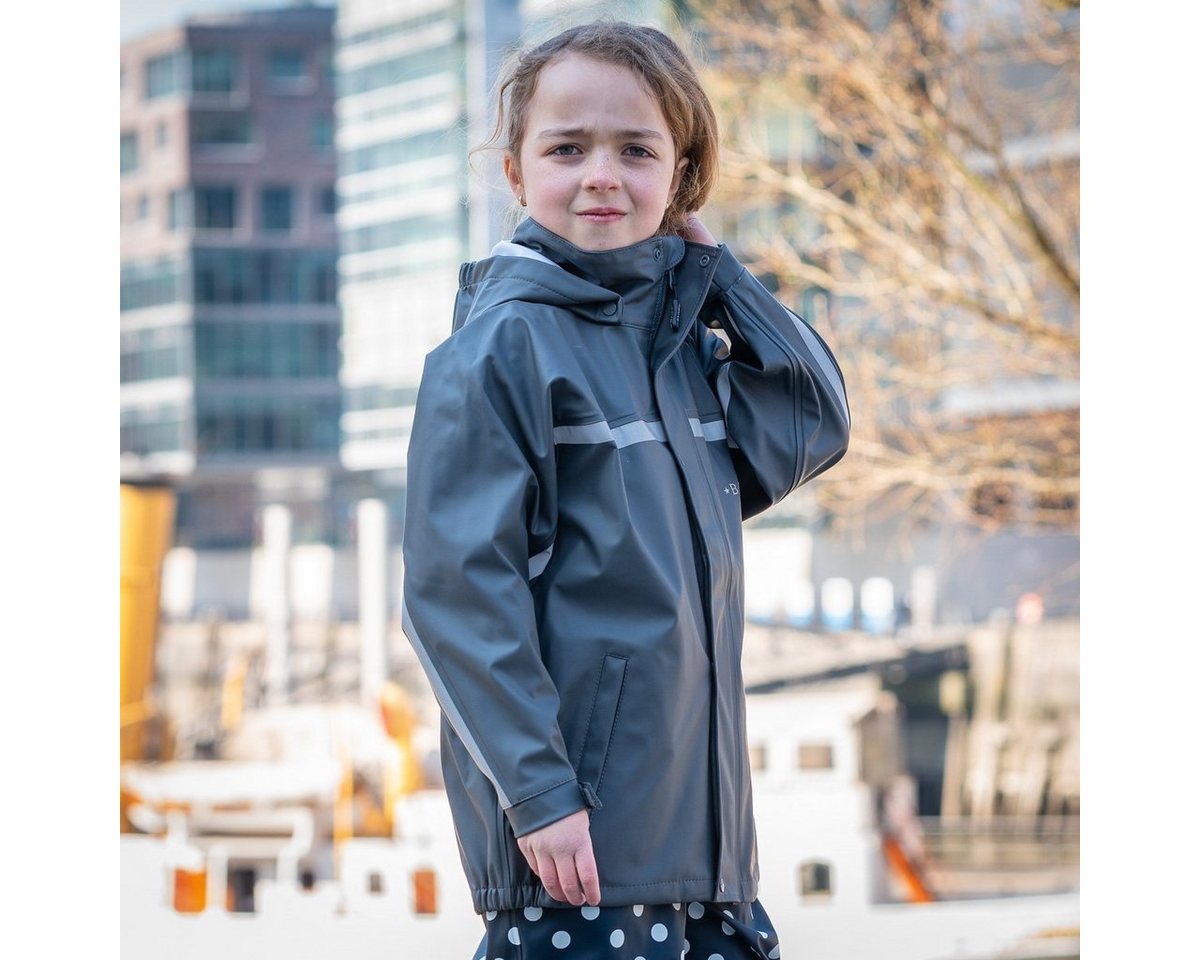 BMS Regen- und Matschjacke BMS Regenjacke für Kinder 100% wasserdicht mit Kapuze von BMS