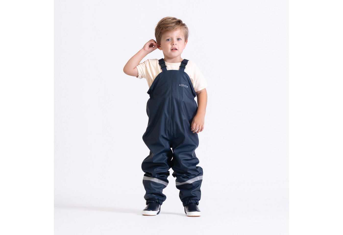 BMS Regen- und Matschlatzhose mit Fleece gefütterte Thermo-Regenlatzhose mitwachsend durch verstellbare Hosenträger BMS Regen- und Matschlatzhose mit Fleece gefütterte Thermo-Regenlatzhose mitwachsend durch verstellbare Hosenträger von BMS