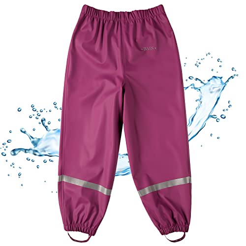 BMS Regenbundhose, wasserdicht für Mädchen in Beere Größe 74 von BMS