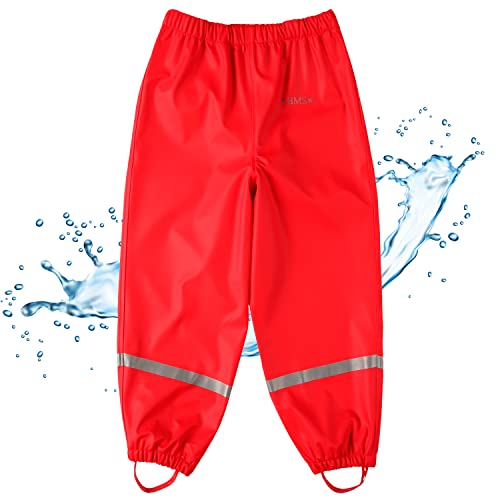 BMS Regenbundhose, wasserdicht für Mädchen in Rot Größe 134 von BMS