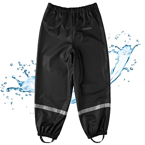 BMS Regenbundhose 100% wasserdicht für Kinder schwarz 116 von BMS