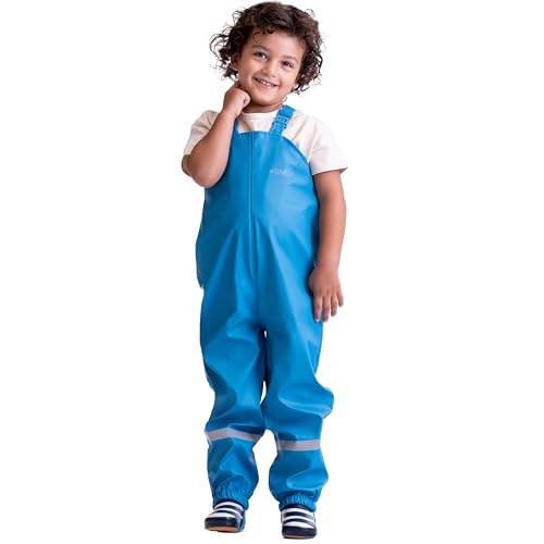 BMS Regenhose Buddelhose Matschhose für Jungen in Hellblau Größe 122 von BMS