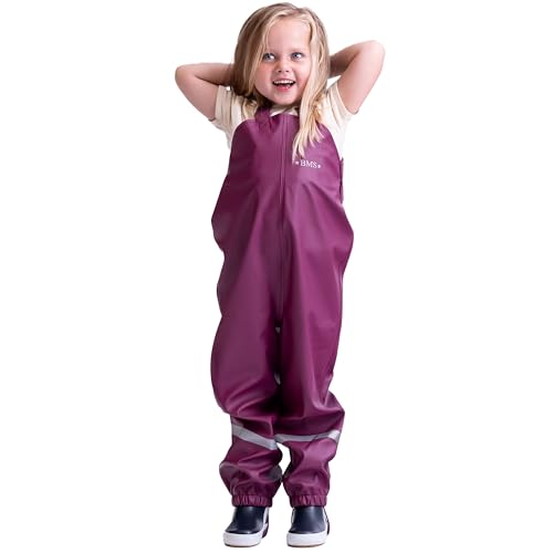 BMS Regenhose Buddelhose Matschhose für Kinder in Beere Größe 110 von BMS