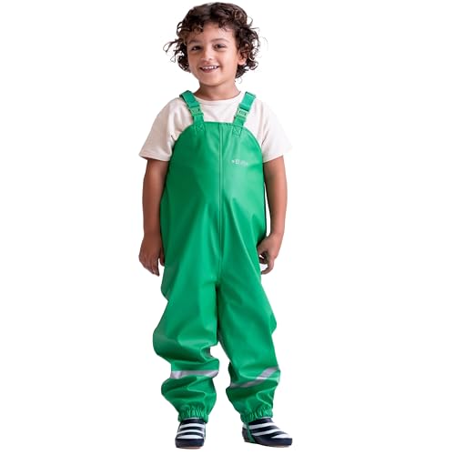 BMS Regenhose Buddelhose Matschhose für Kinder in Grün Größe 104 von BMS