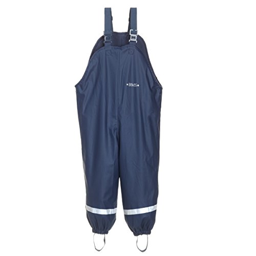 BMS Regenhose Buddelhose Matschhose wasserdicht für Kinder in Marine Größe 134 von BMS