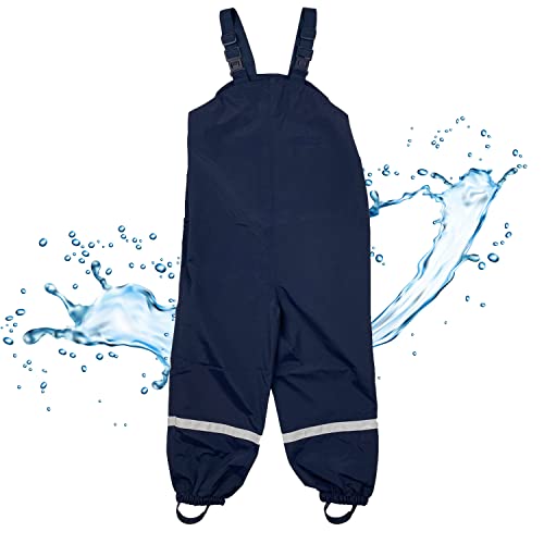 BMS Regenhose - Latzhose - atmungsaktiv - 100% wasserdicht - Marine - 104 von BMS