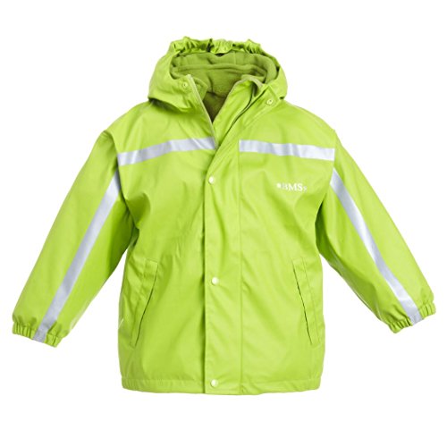 BMS Regenjacke gefüttert für Jungen und Mädchen - limette - 128 von BMS