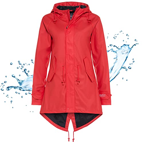 BMS Regenmantel 100% wasserdicht - rot - 38 von BMS