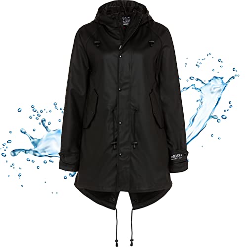 BMS Regenmantel 100% wasserdicht - schwarz - 48 von BMS
